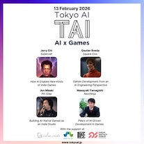 2月13日（金）AI x Games: Revolutionizing Game Development and Game Experienceに当社代表が登壇します